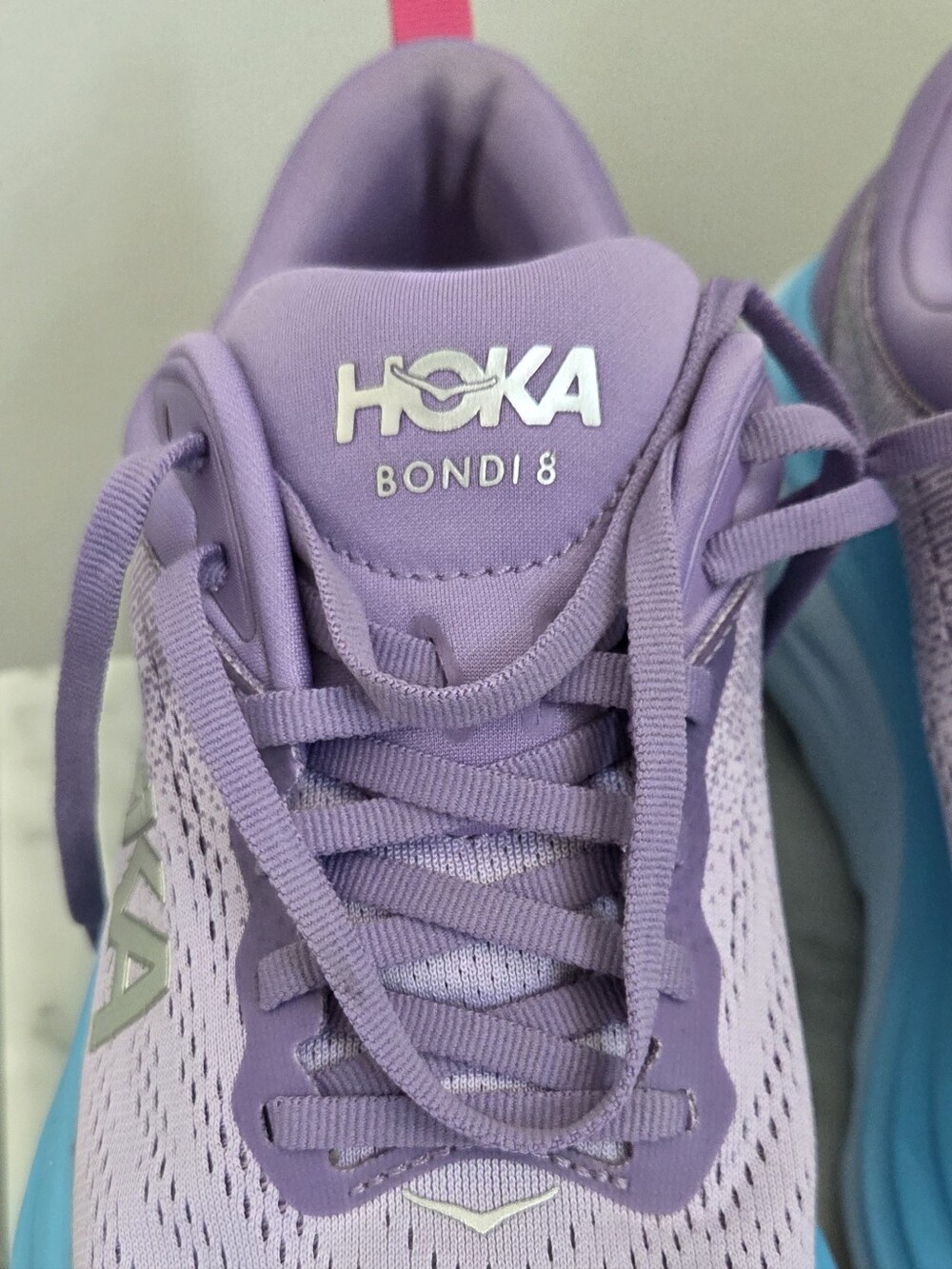 Hoka Bondi 8 Purple (Chalk Violet / Pastel Lilac) Women’s Lace-up Sneakers - Picture 13 of 16